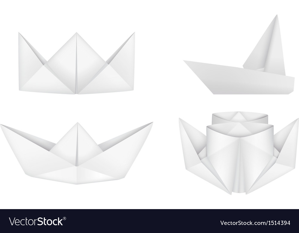 Origami ships Royalty Free Vector Image - VectorStock