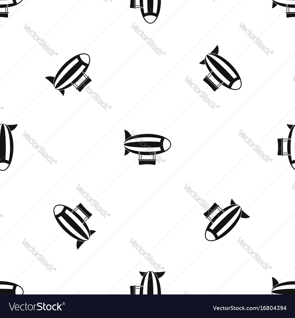 Striped dirigible pattern seamless black Vector Image