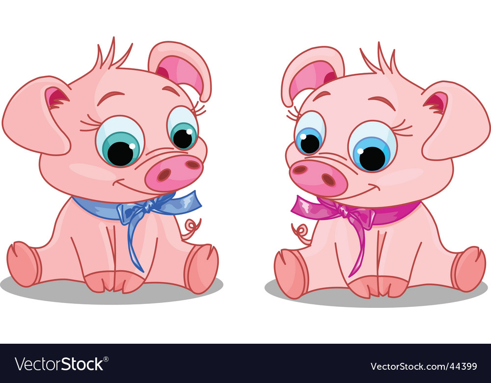 Baby-pigs Royalty Free Vector Image - VectorStock