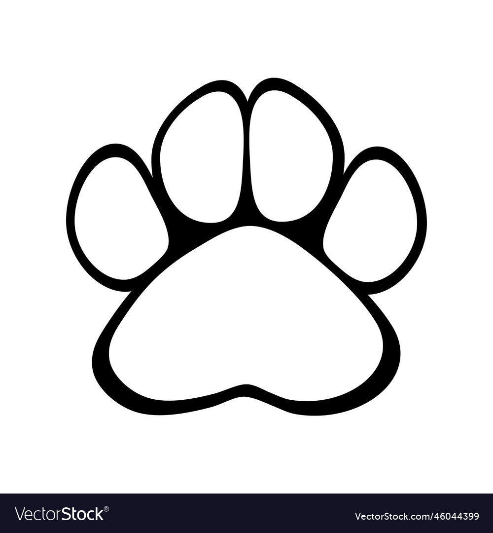 Dog print or cat print flat icon for animal Vector Image