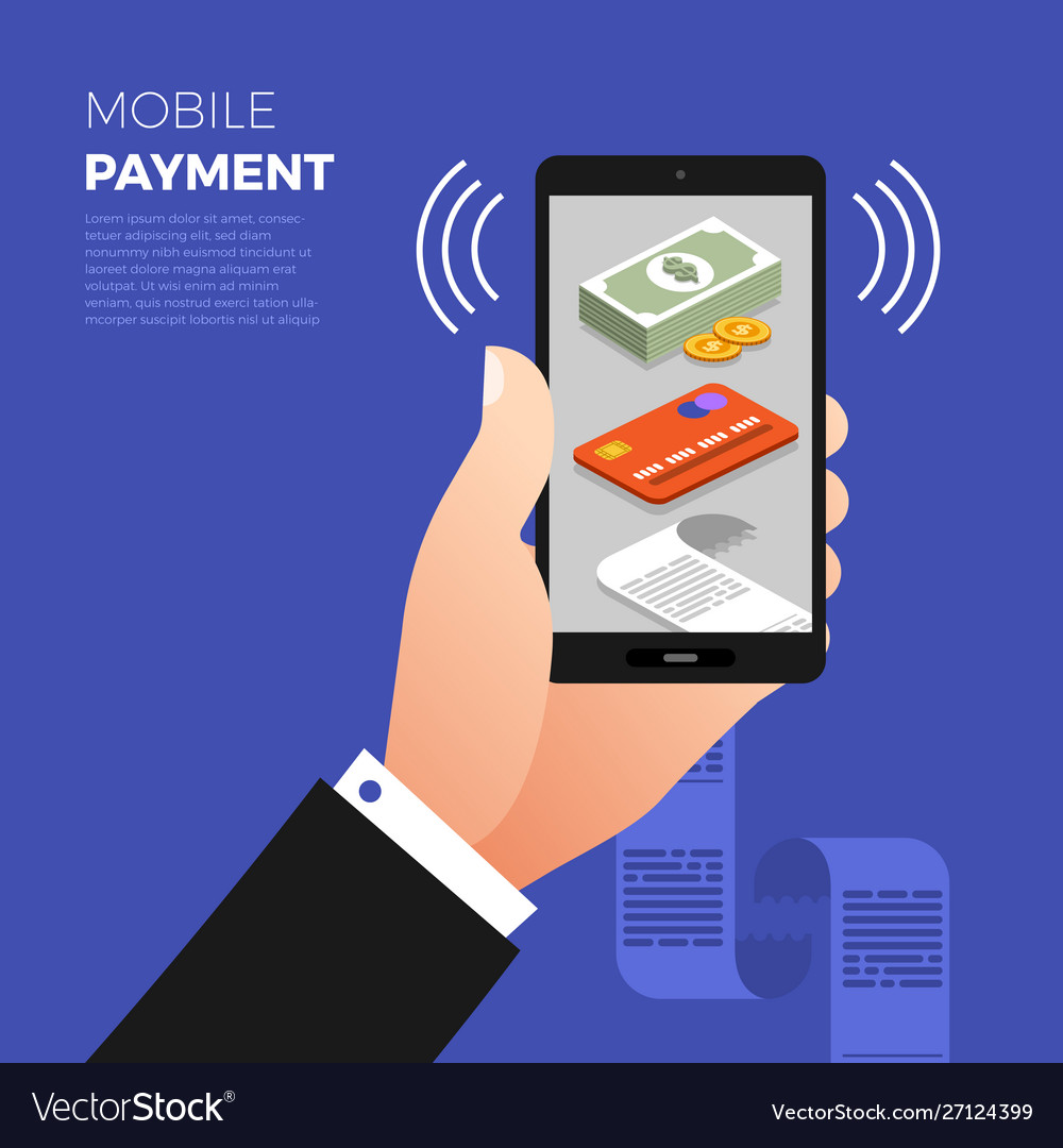 Flat design concept payment method Royalty Free Vector Image