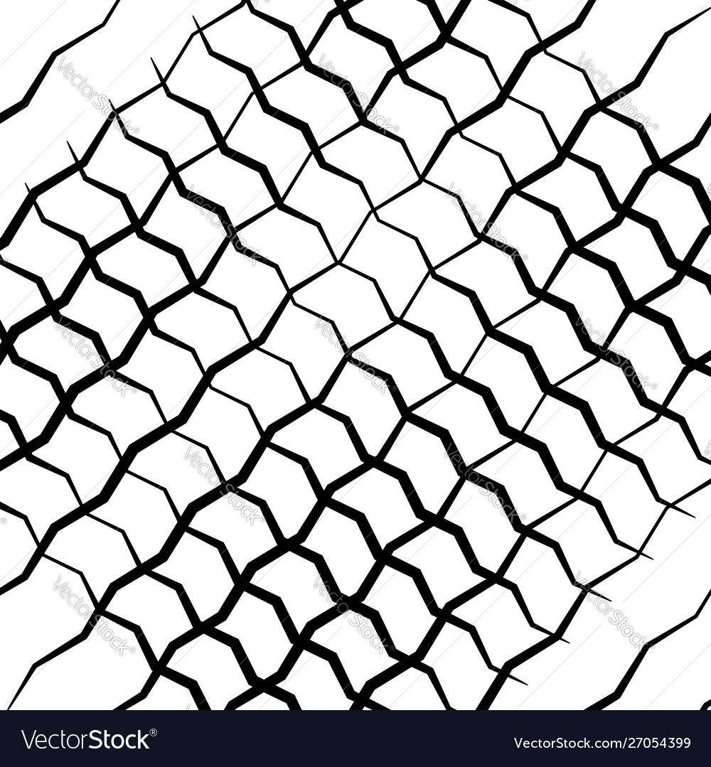 Wavy waving zigzag lines crosshatch grid mesh Vector Image