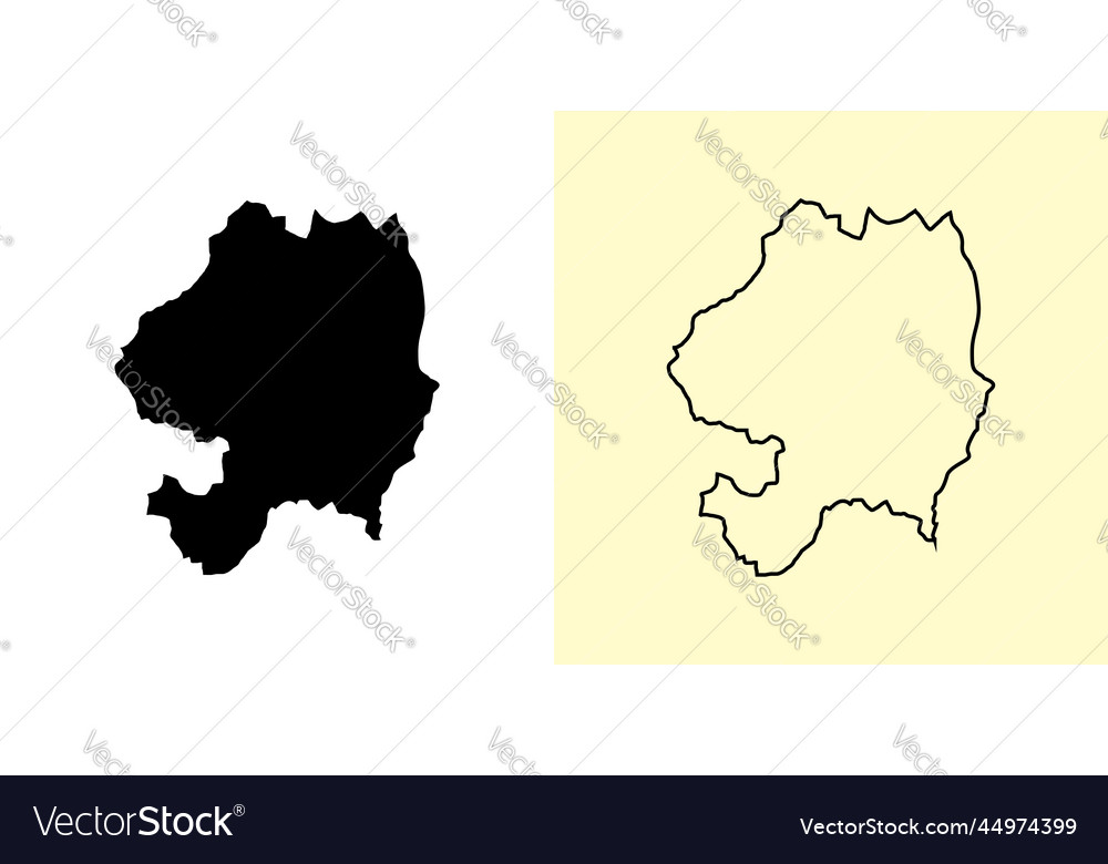 Wicklow map ireland europe filled and outline map Vector Image