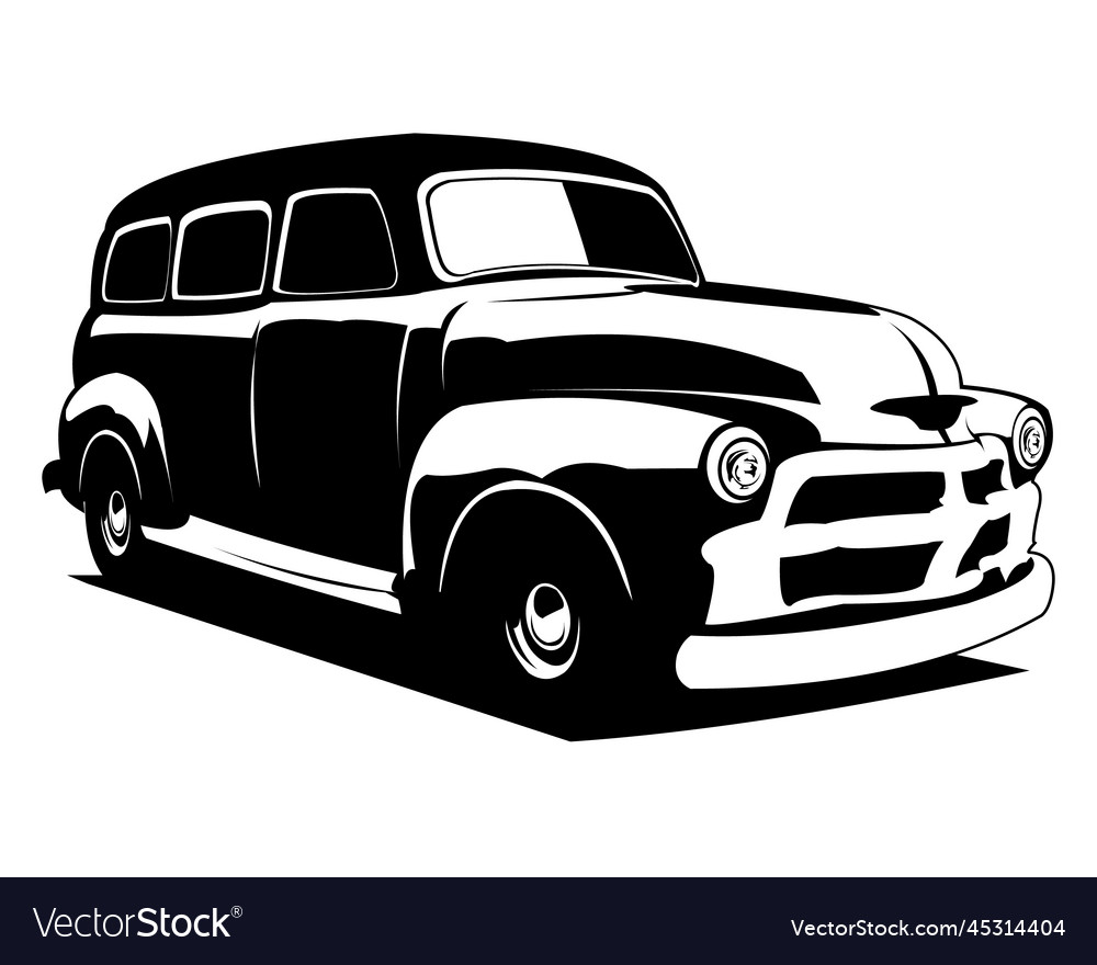 Classic Panel Truck Logo Royalty Free Vector Image 2968