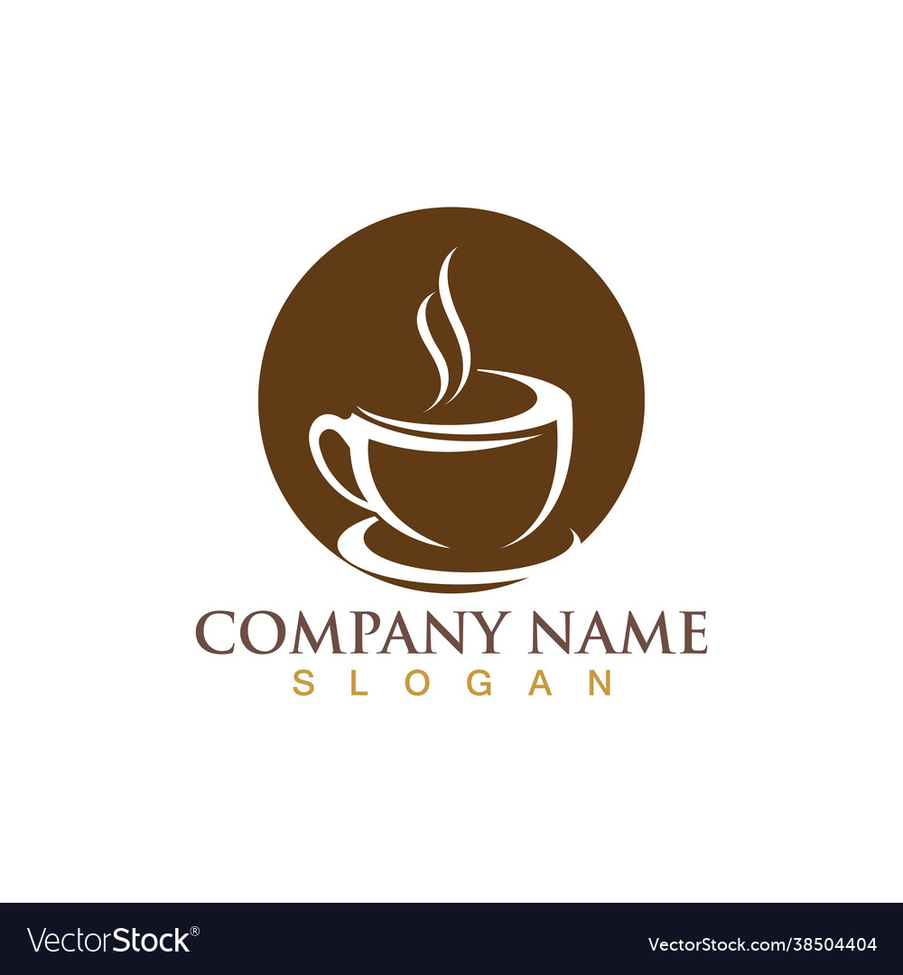 Coffee cup logo template Royalty Free Vector Image