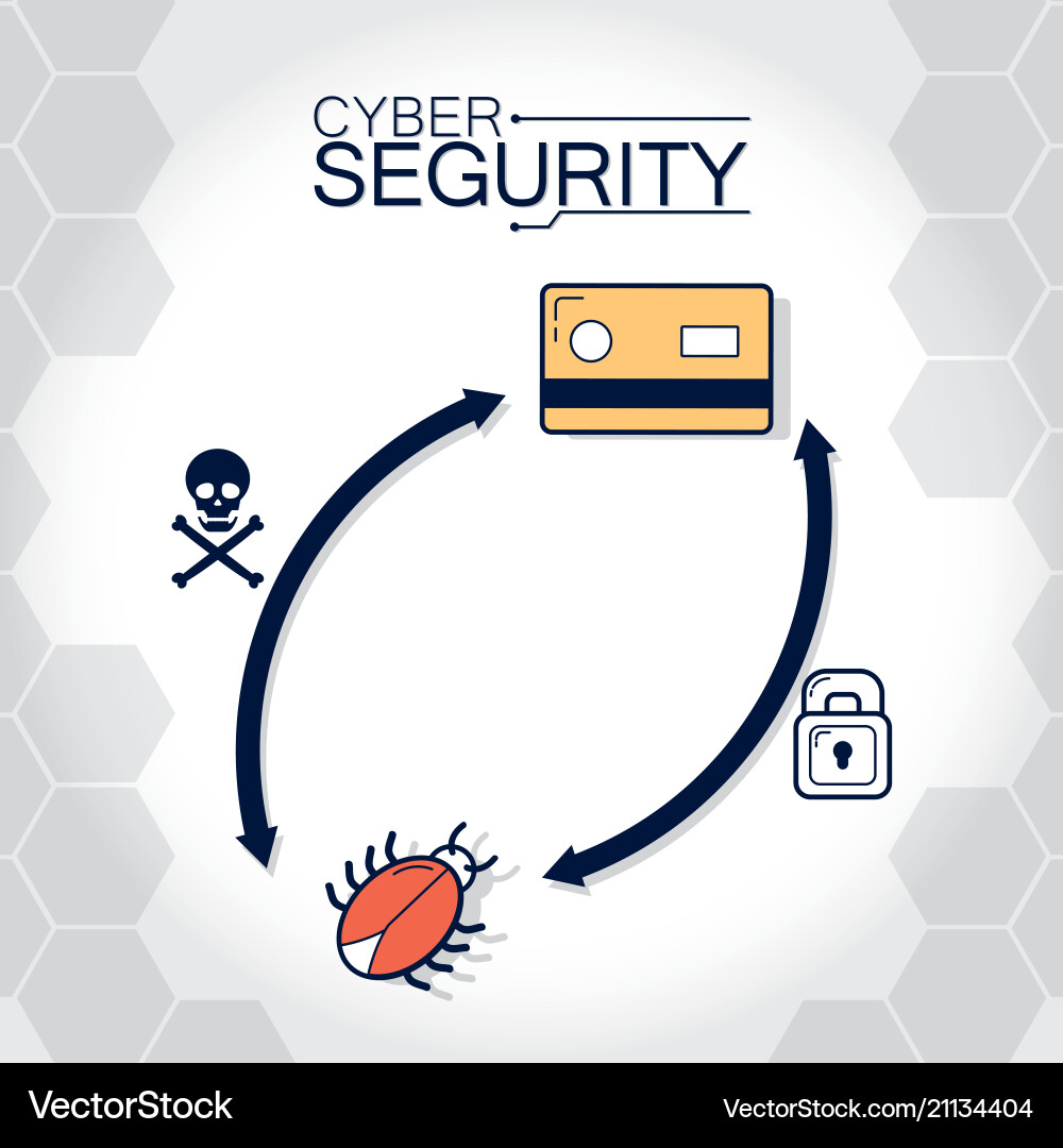 Cyber security technology Royalty Free Vector Image