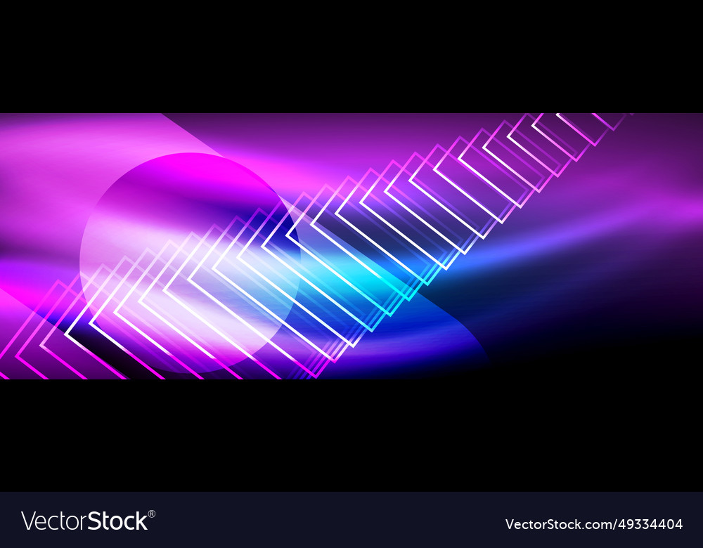 Glowing neon wave abstract background - vibrant