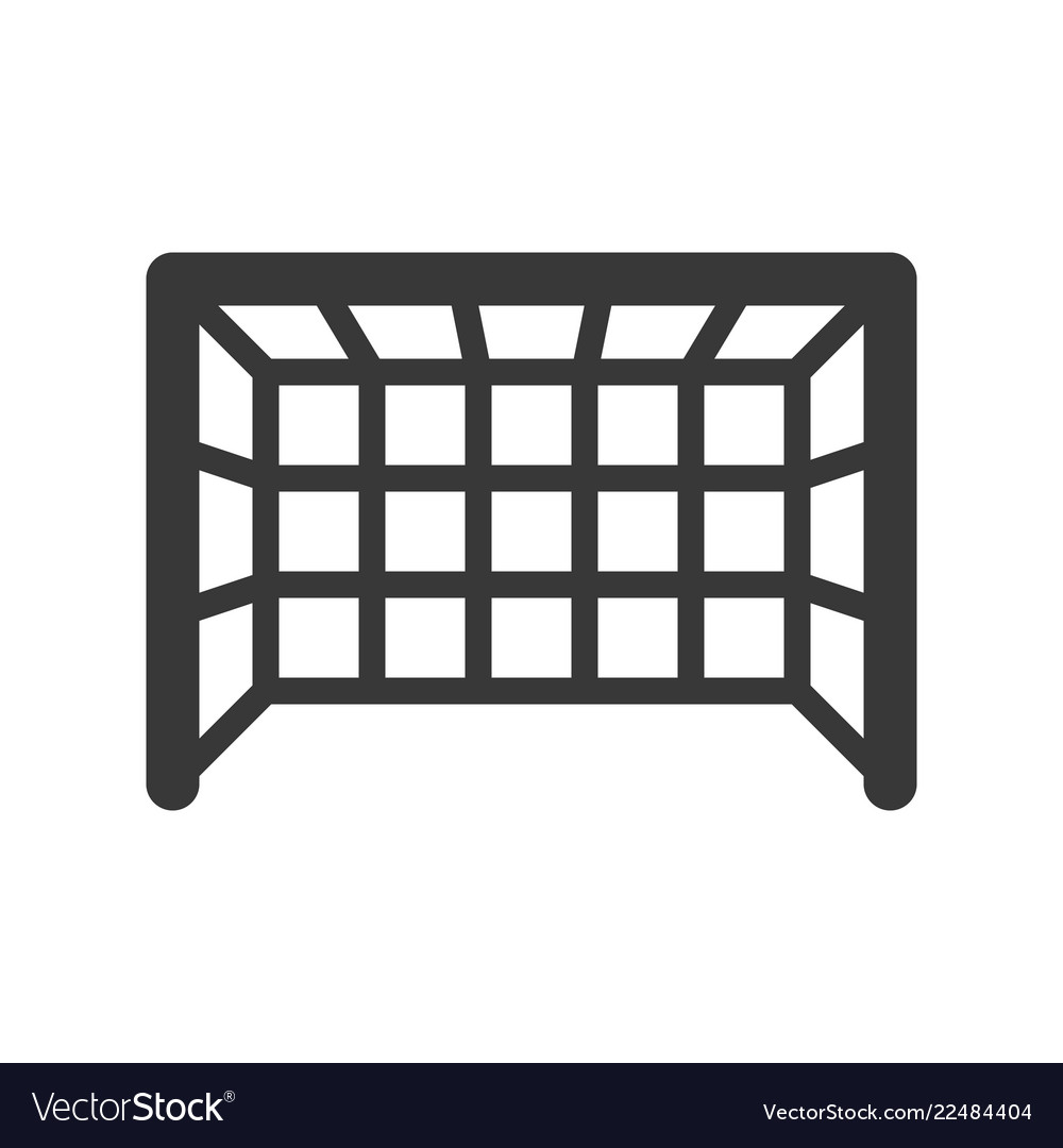 Goal net soccer related solid icon