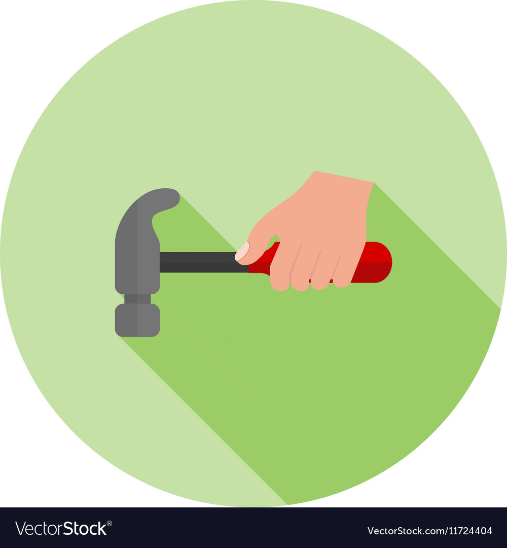 Holding Hammer Royalty Free Vector Image - VectorStock