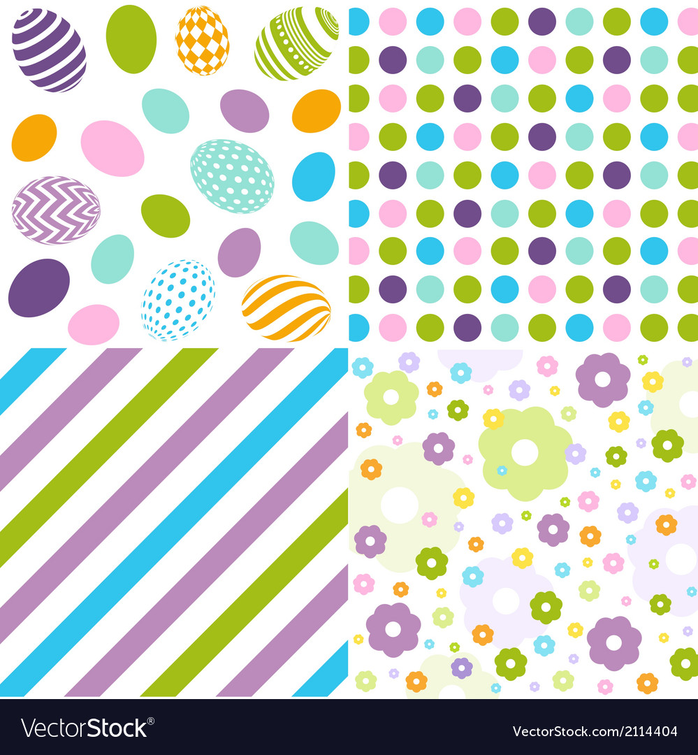 Seamless pattern easter set