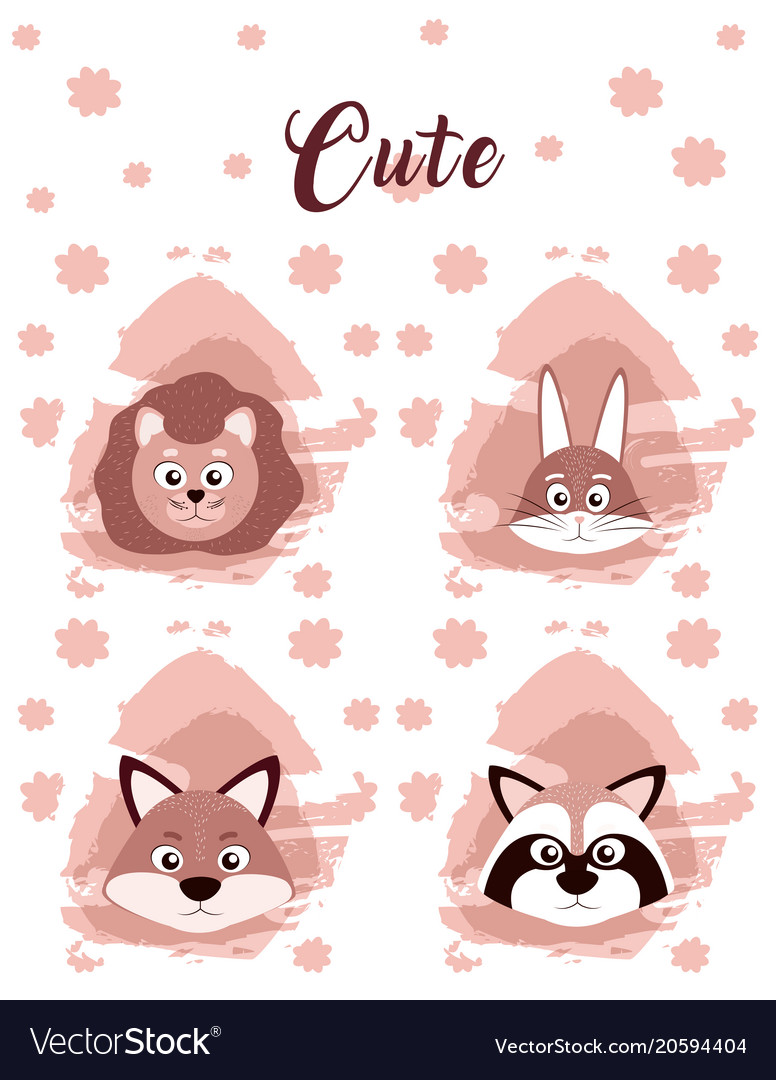 Set of cute animals