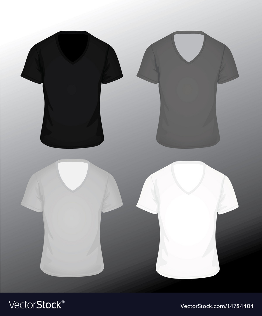 T shirt v neck in four colors