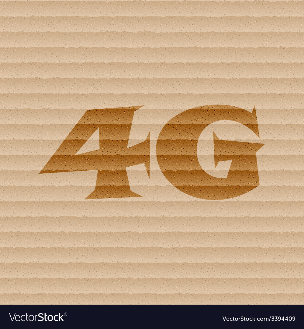 4g icon symbol flat modern web design with long