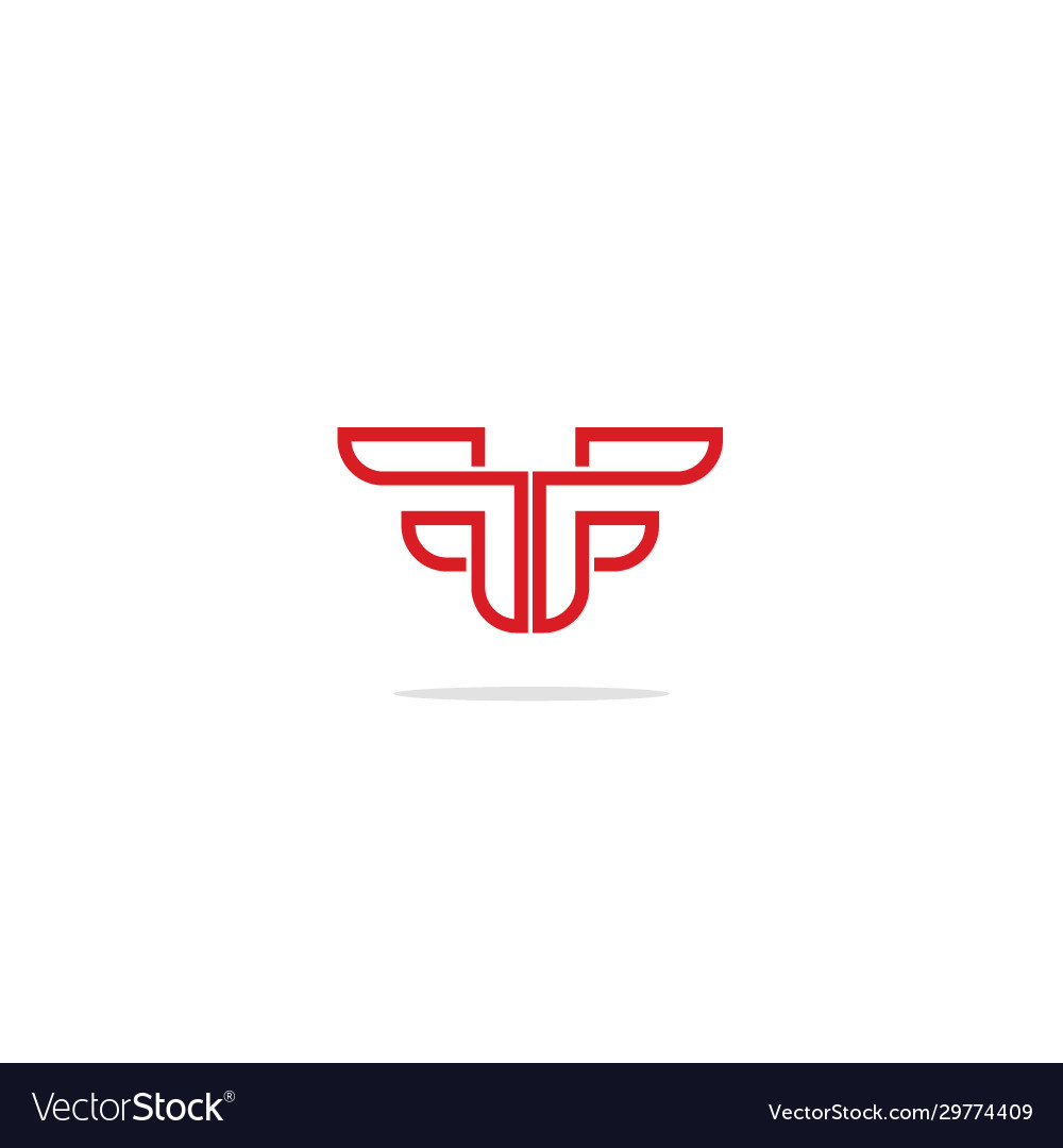 Abstract wing line geometry logo