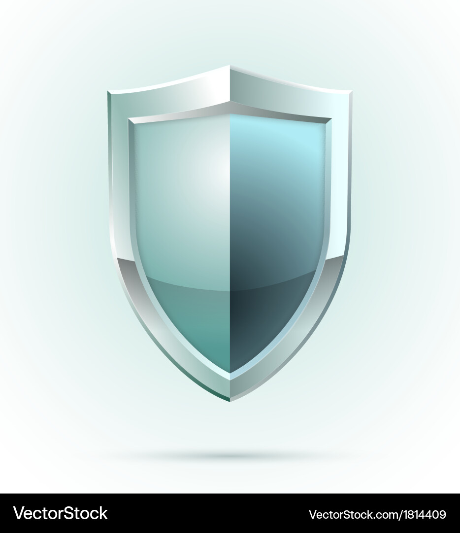 Blank shield security icon Royalty Free Vector Image