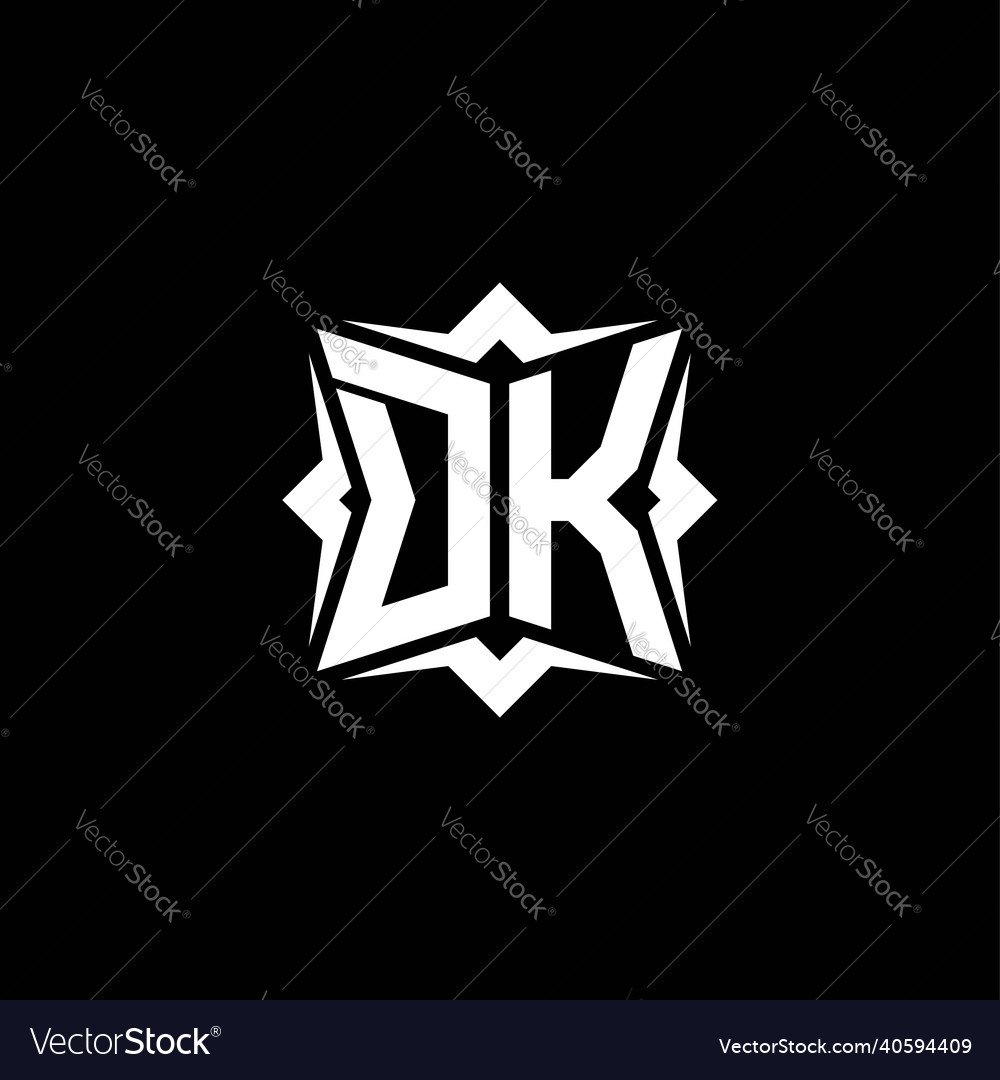 Dk logo monogram geometric modern design