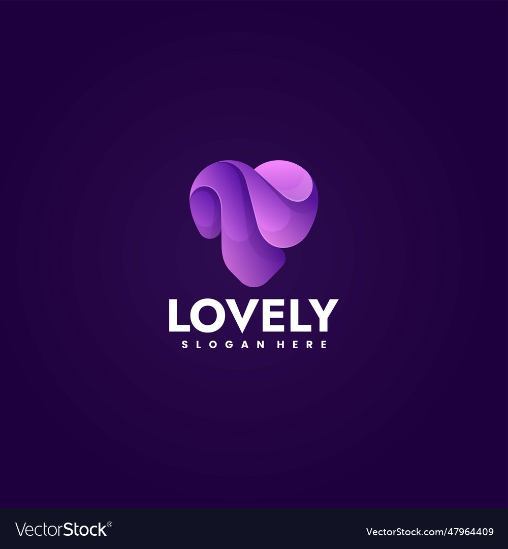 Logo lovely gradient colorful style Royalty Free Vector