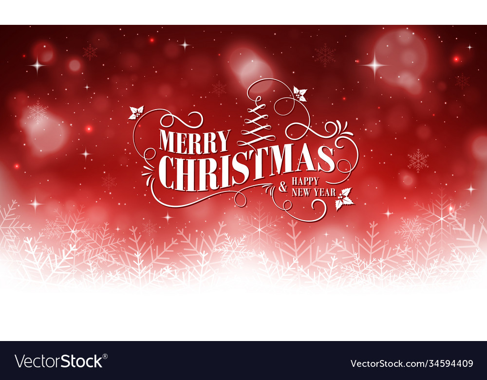 Merry christmas and happy new year greeting card vector image Merry christmas and happy new year greeting card