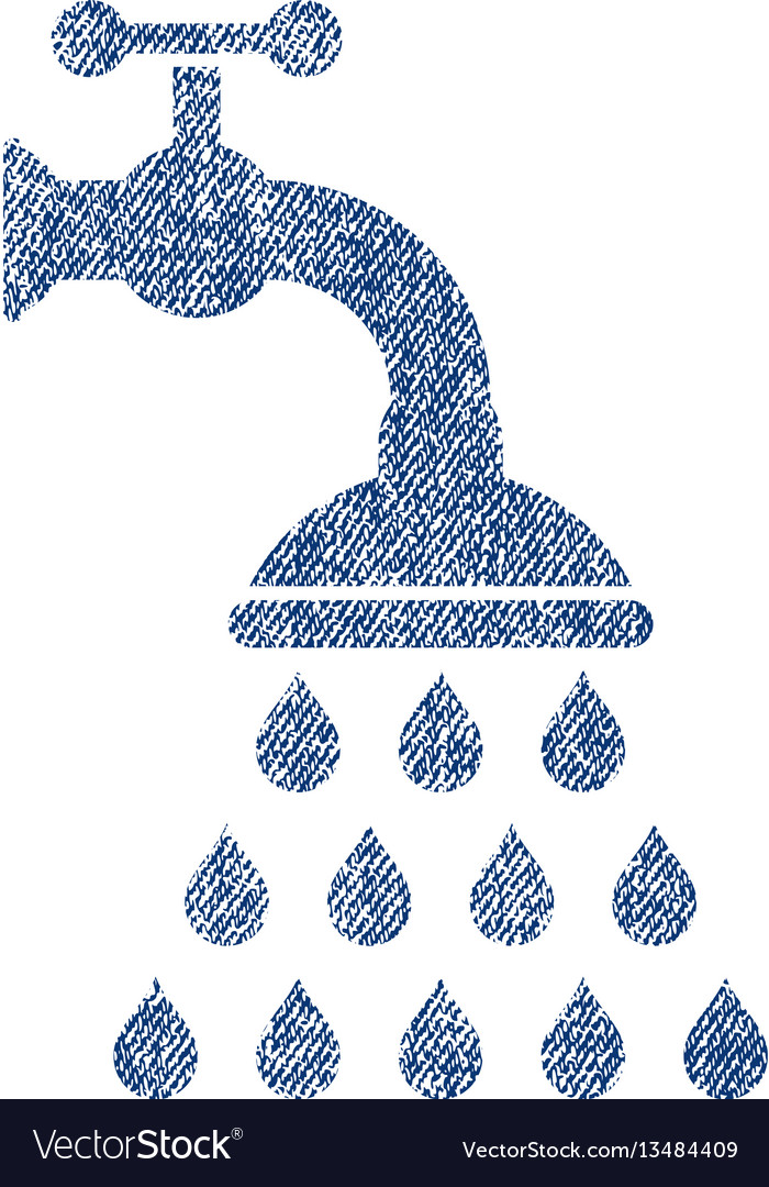 Shower tap fabric textured icon