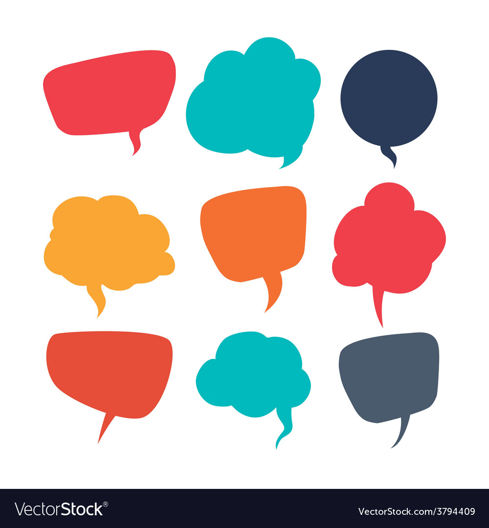 Speech bubbles communication Royalty Free Vector Image