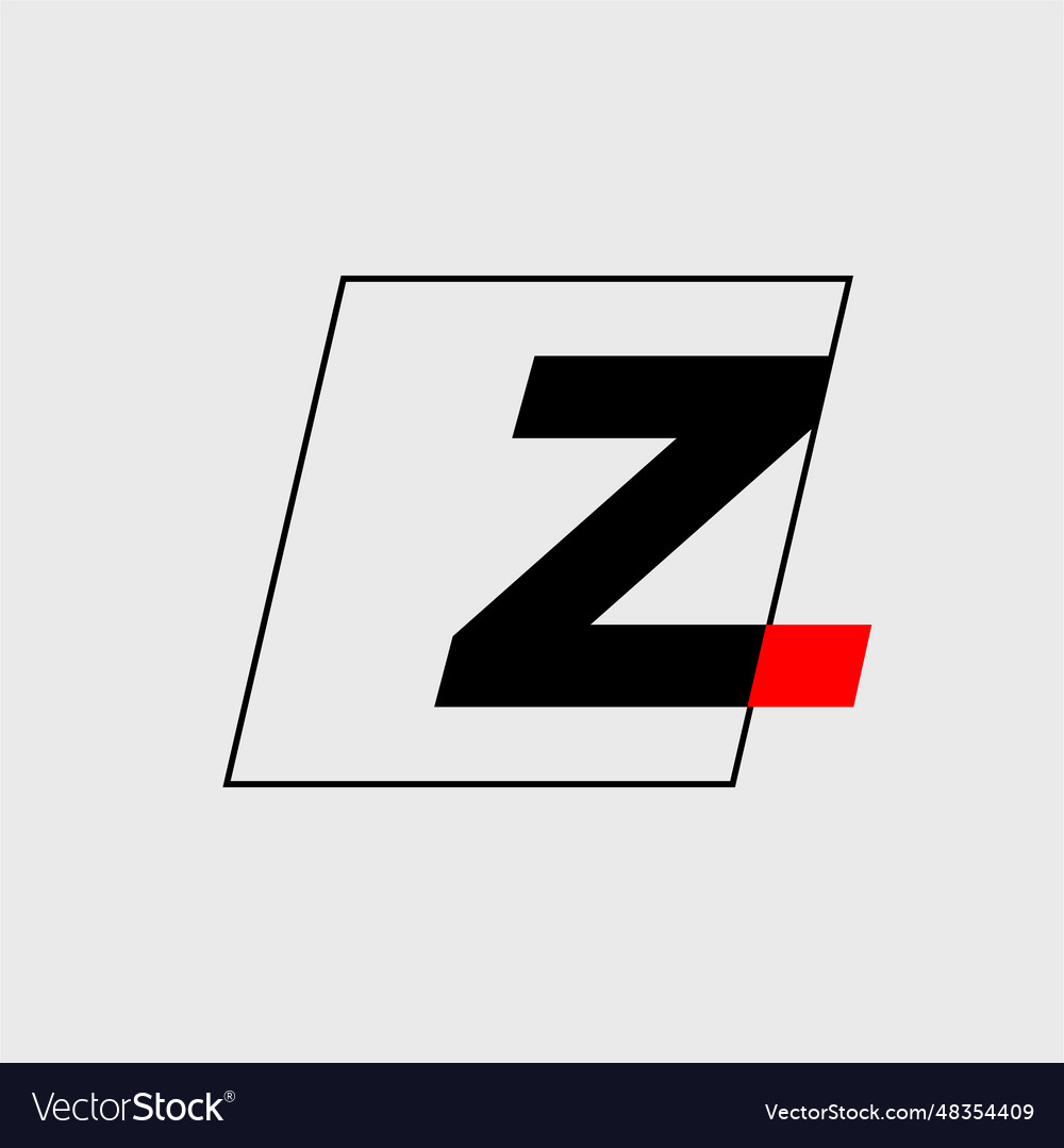 Z dot company name monogram red icon