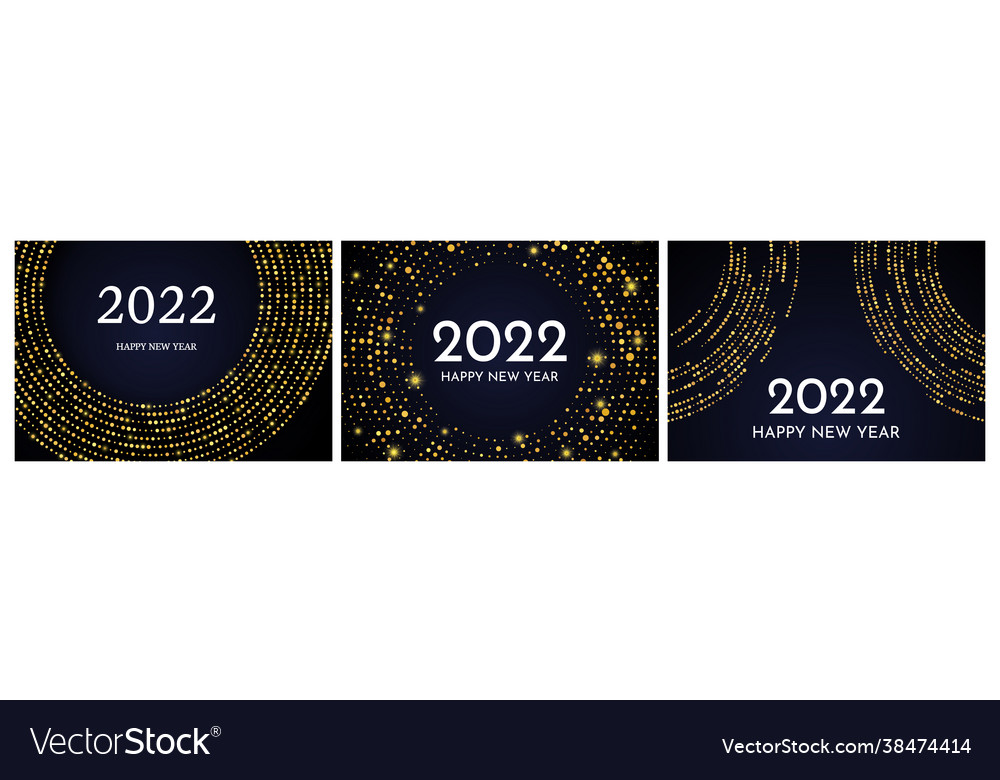 2022 happy new year gold glitter pattern