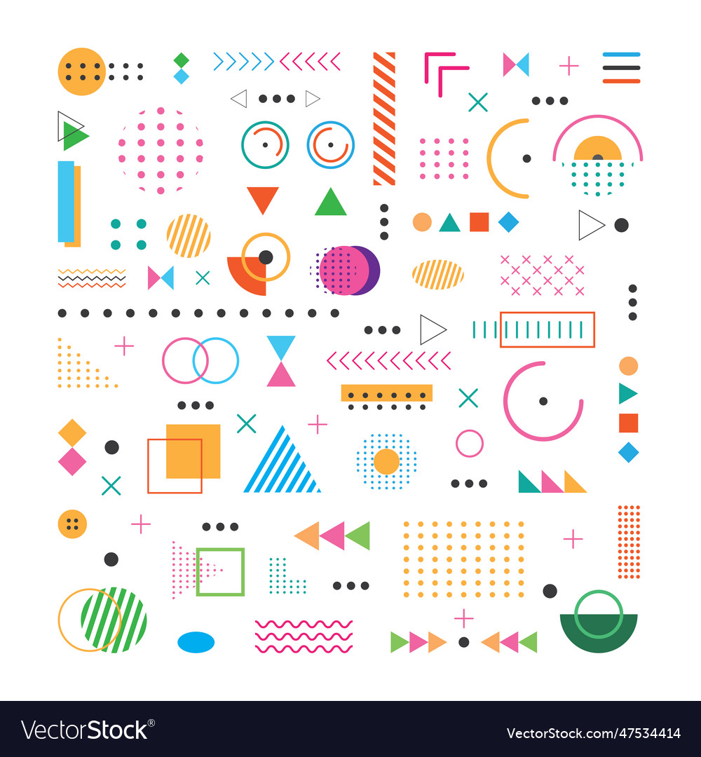 Aesthetic design about abstract geometric pattern Vector Image