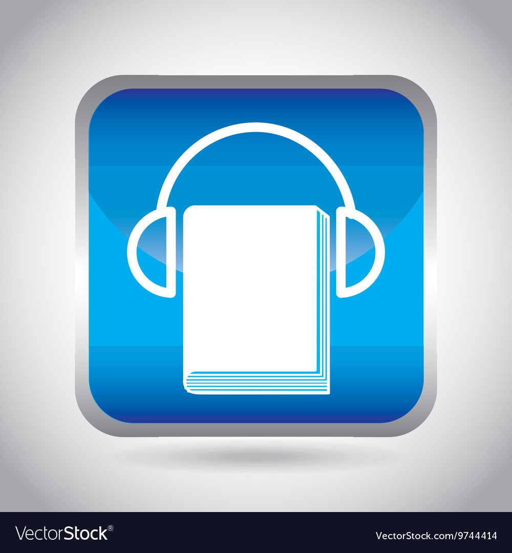 Book and headphone icon audiobooks design Vector Image