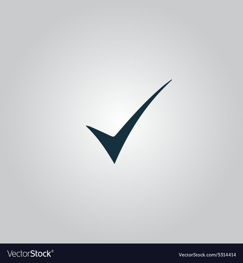 Elegant check mark symbol Royalty Free Vector Image