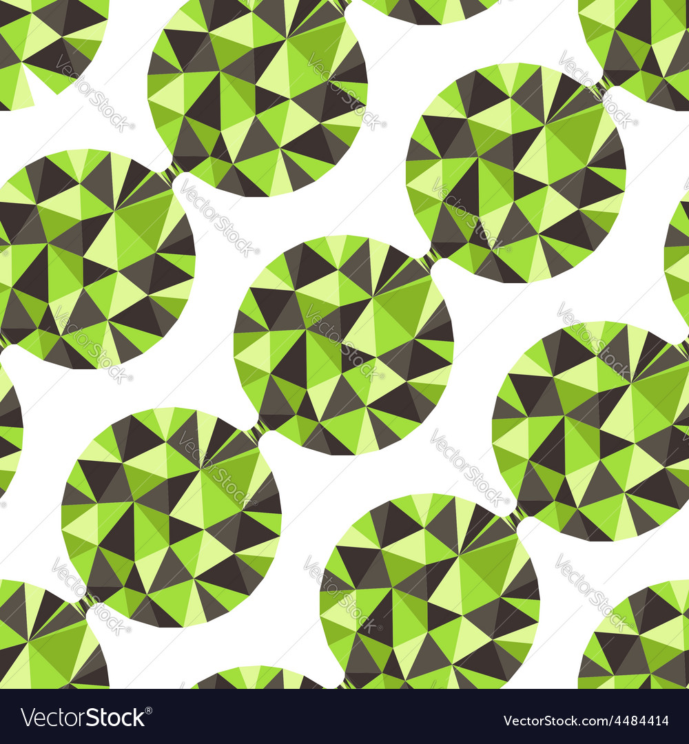 Geometric seamless pattern with gems
