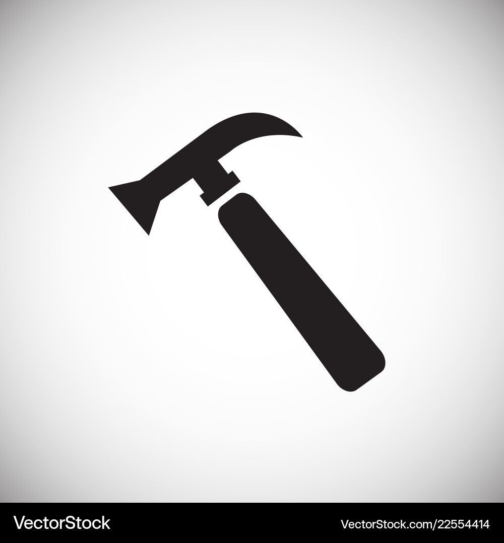 Hammer tool on white background Royalty Free Vector Image