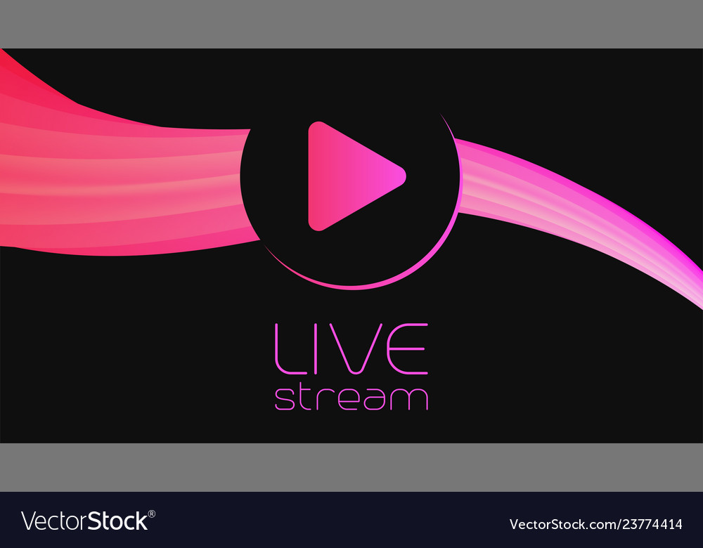 Live video streaming background template Vector Image