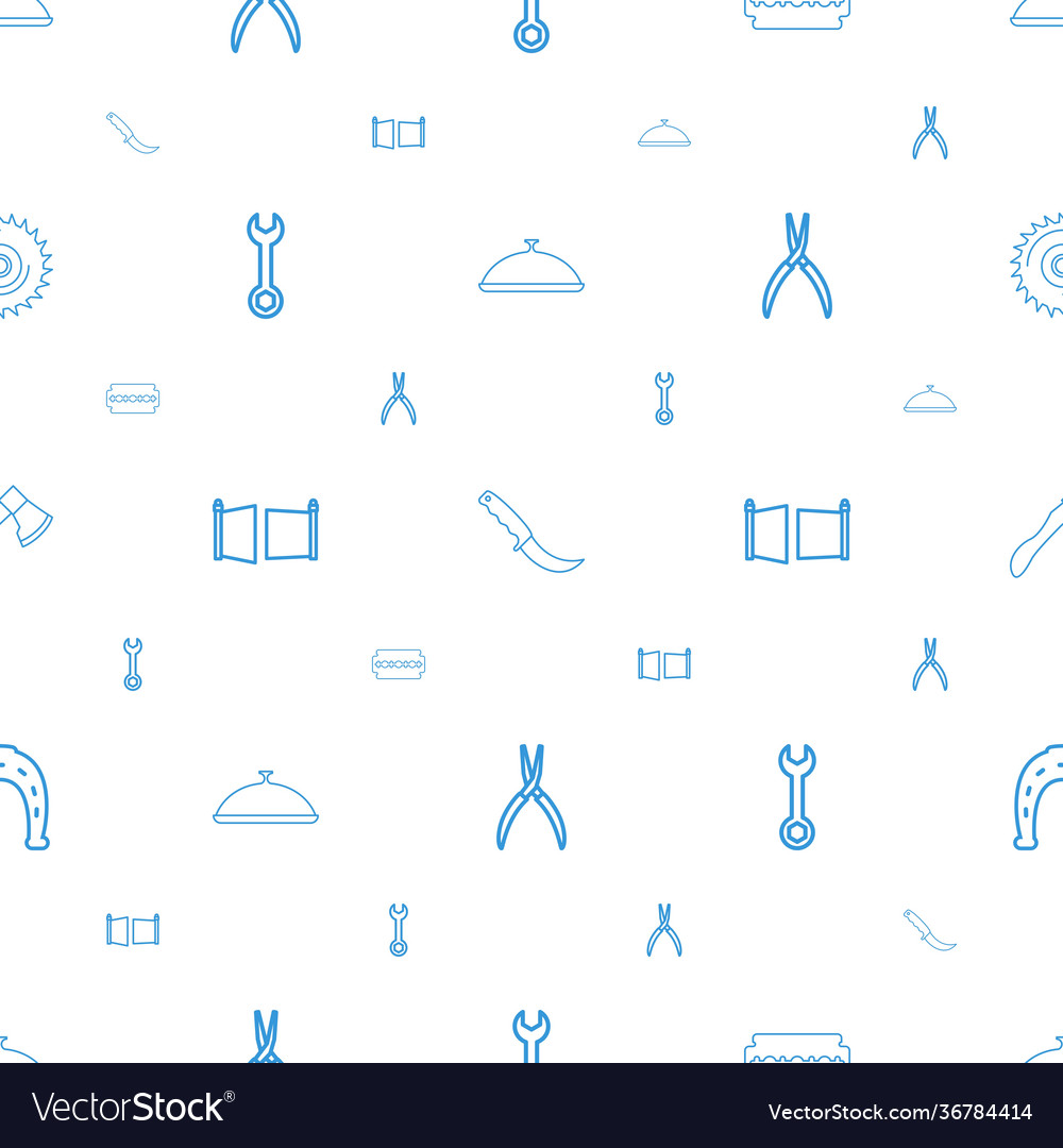 Steel icons pattern seamless white background