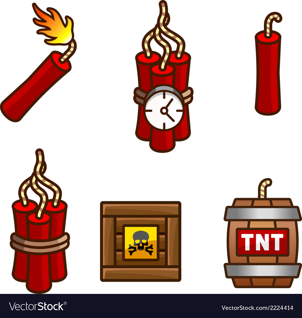 Tnt And Dynamite Set Royalty Free Vector Image