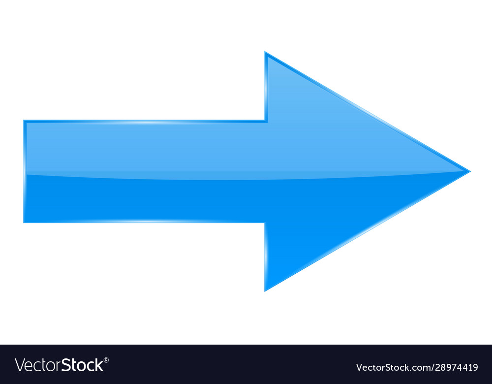 Blue arrow Royalty Free Vector Image VectorStock