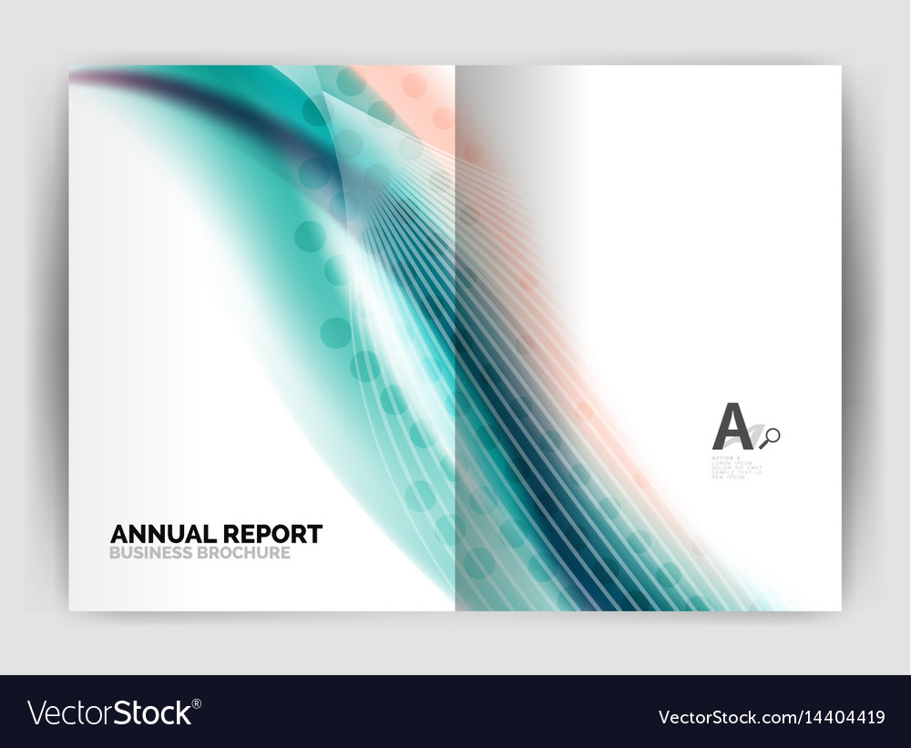 blur wave business print template abstract vector image