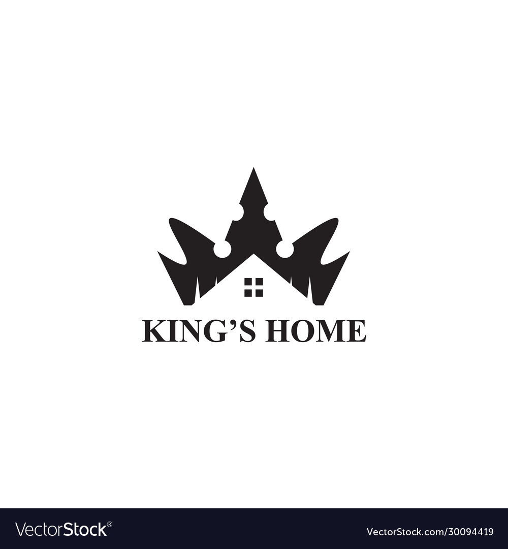 Crown icon logo design template Royalty Free Vector Image