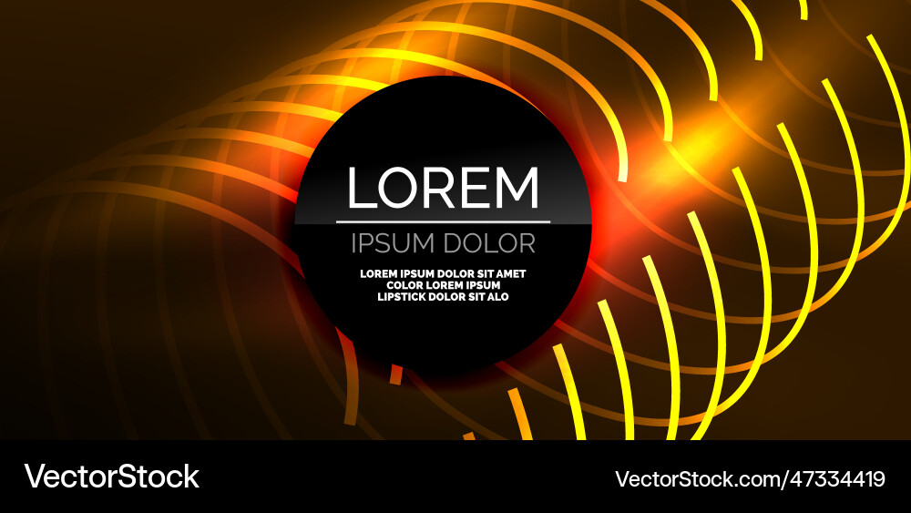 Neon lines and waves abstract background techno Vector Image