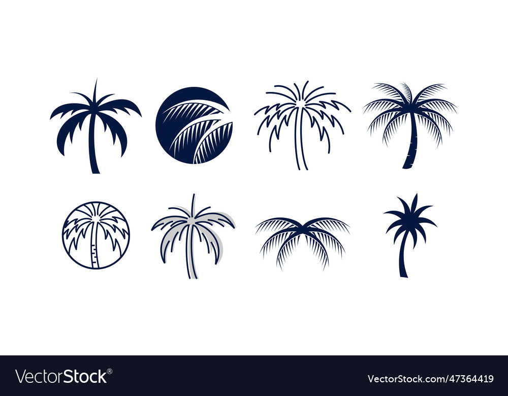 Palm Logo Design mit kreativem einzigartigen Stil