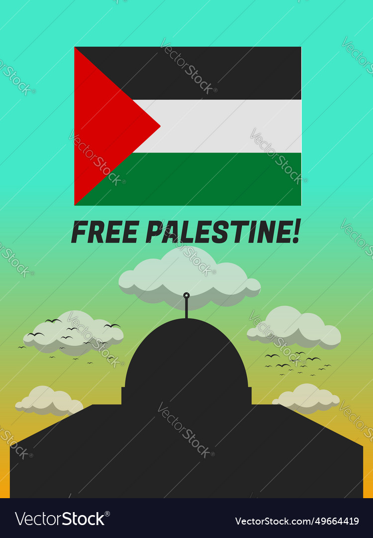 Poster design template about support for palestine
