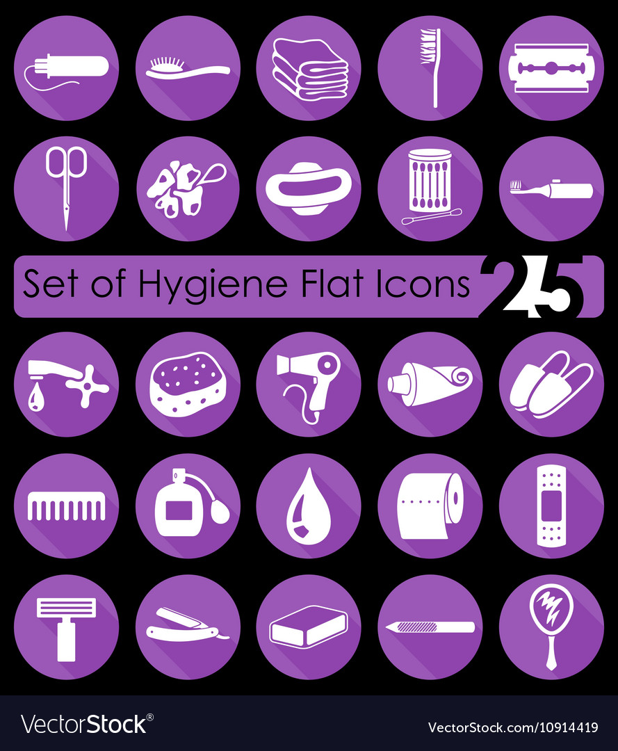 Set of hygiene icons Royalty Free Vector Image