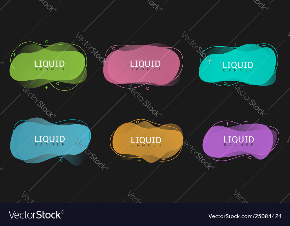 Abstract liquid banners