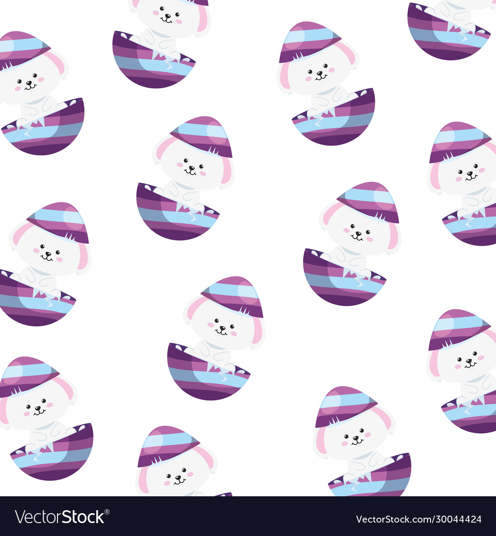 Background rabbits in eggs easter