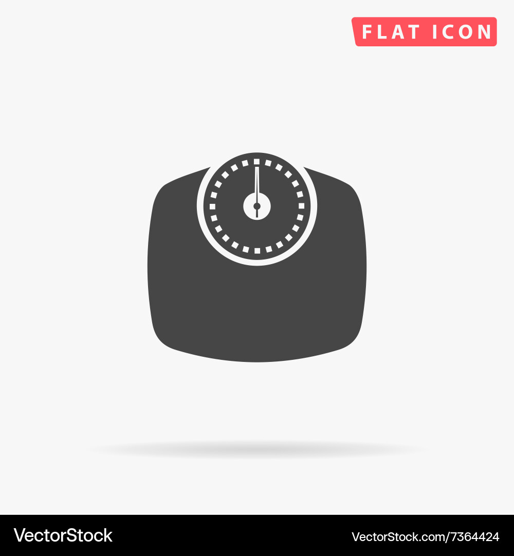 Bathroom scale simple flat icon Royalty Free Vector Image