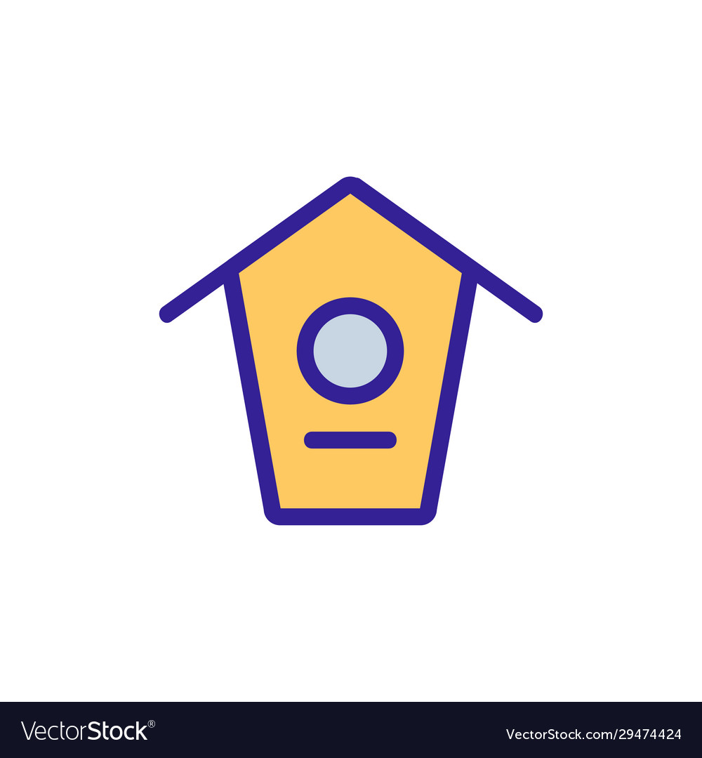 Bird house icon isolated contour symbol