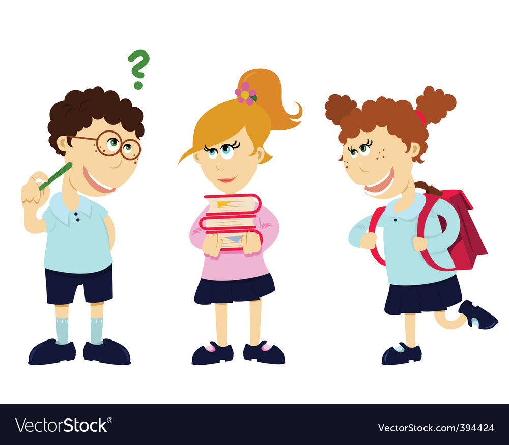 Cartoon students Royalty Free Vector Image - VectorStock