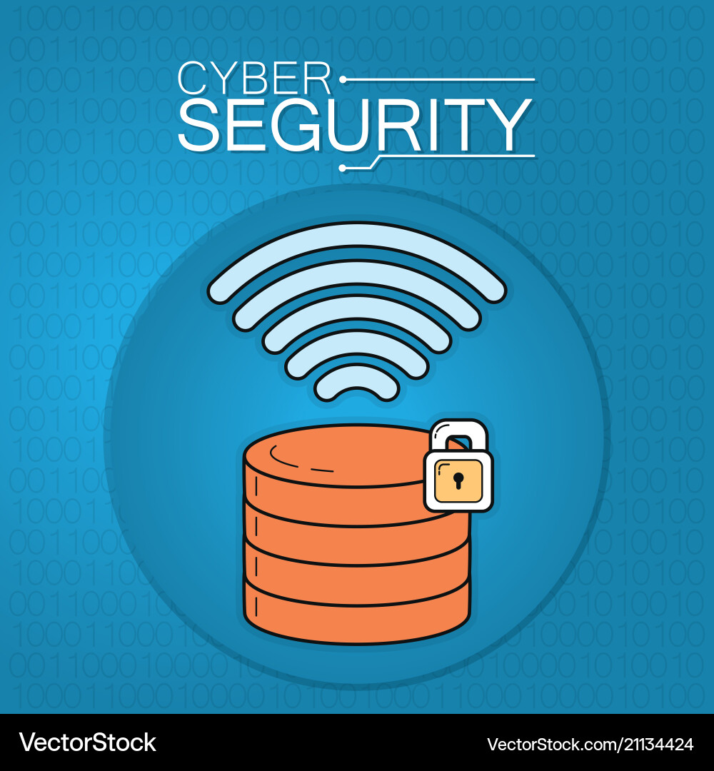 Cyber security technology Royalty Free Vector Image