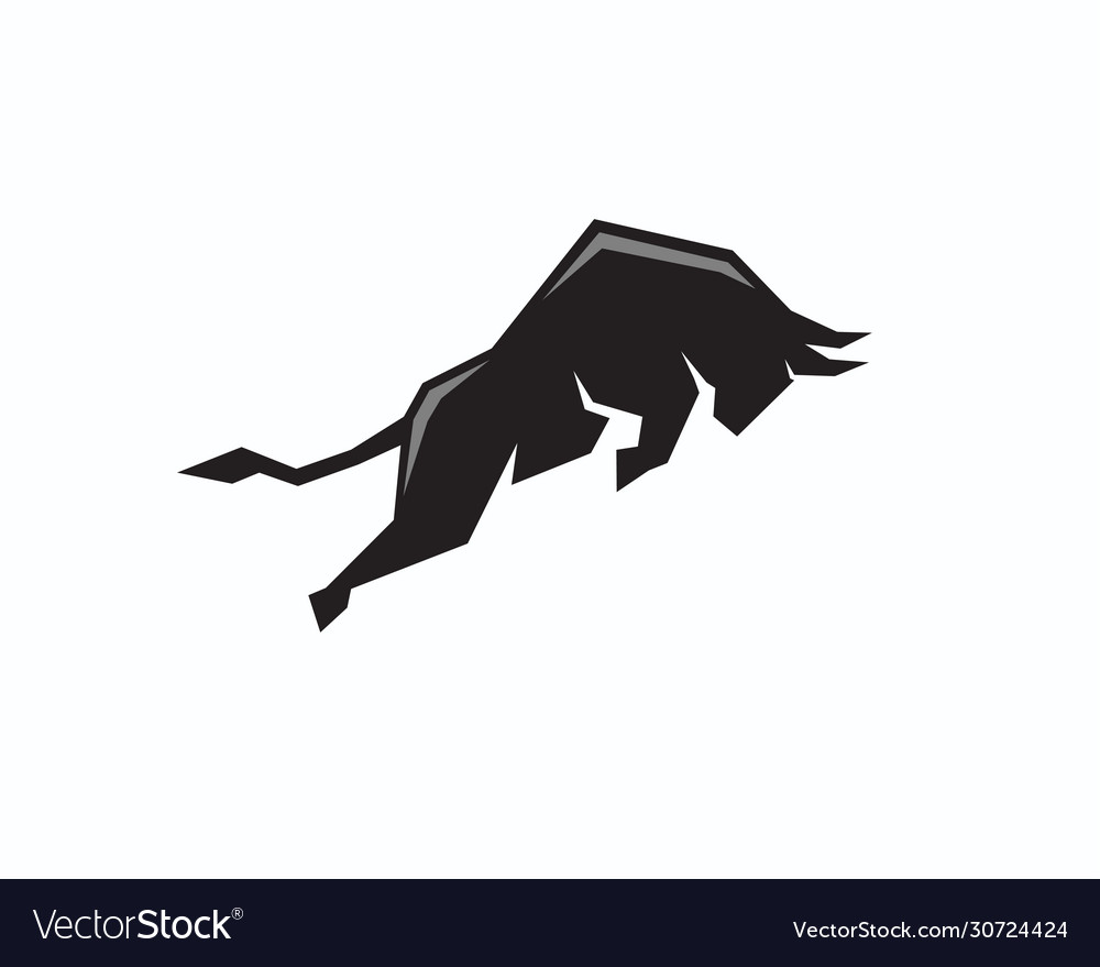 Fighting bull jump high logo design inspiration