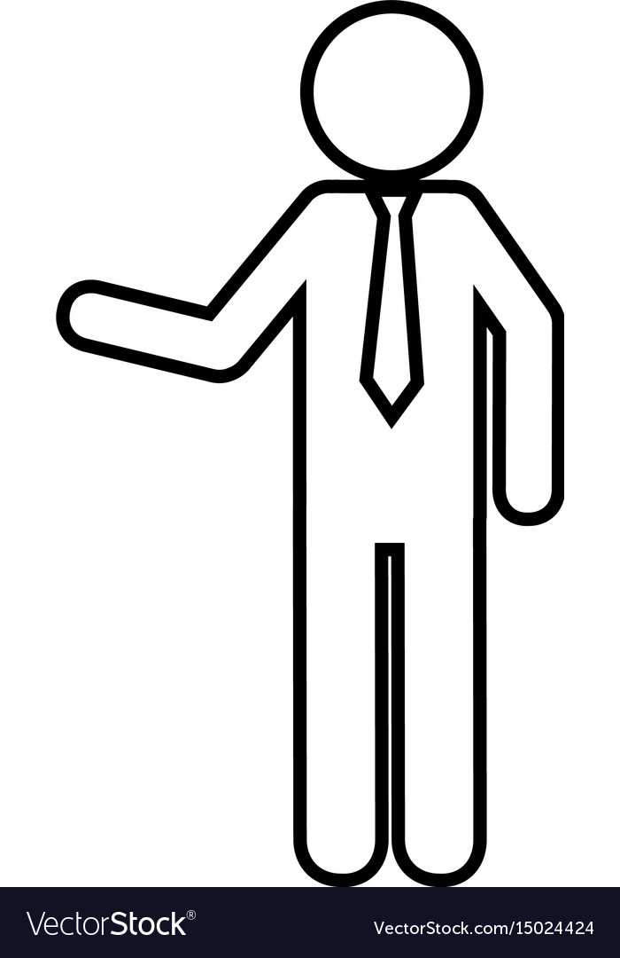 Pictograph businessman icon