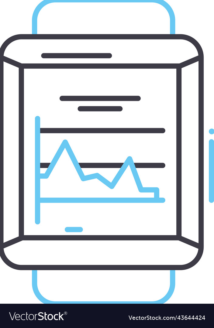 Smart watch device line icon outline symbol